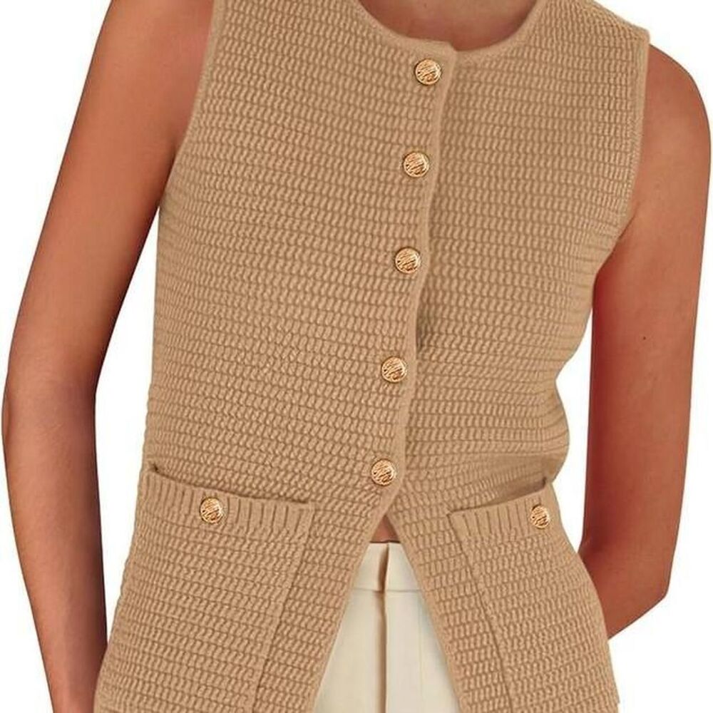 Brand new Prettygarden Women's Khaki Gilet - Picture 3 of 7